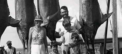 Ernest Hemingway with Pauline Pfeiffer and his Children, Bimini, Bahamas, 1935